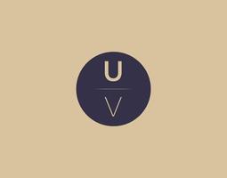 uv brief modern elegant logo ontwerp vector afbeeldingen