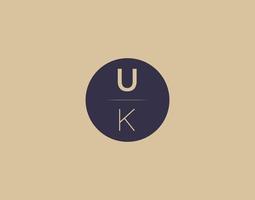 uk brief modern elegant logo ontwerp vector afbeeldingen