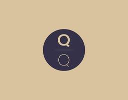 qq brief modern elegant logo ontwerp vector afbeeldingen