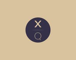 xq brief modern elegant logo ontwerp vector afbeeldingen