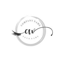 eerste av logo handschrift schoonheid salon mode modern luxe monogram vector