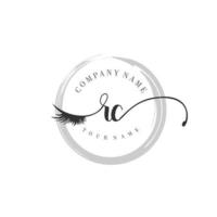 eerste rc logo handschrift schoonheid salon mode modern luxe monogram vector