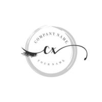 eerste cx logo handschrift schoonheid salon mode modern luxe monogram vector