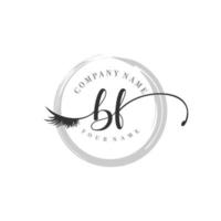 eerste bf logo handschrift schoonheid salon mode modern luxe monogram vector
