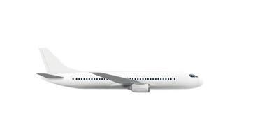 vliegend modern vliegtuig geïsoleerd Aan wit achtergrond. reizen concept. 3d vector illustratie