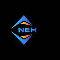 neh abstract technologie logo ontwerp Aan zwart achtergrond. neh creatief initialen brief logo concept. vector