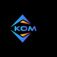 Kom abstract technologie logo ontwerp Aan zwart achtergrond. Kom creatief initialen brief logo concept. vector