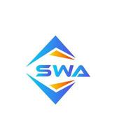 swa abstract technologie logo ontwerp Aan wit achtergrond. swa creatief initialen brief logo concept. vector