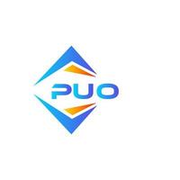 puo abstract technologie logo ontwerp Aan wit achtergrond. puo creatief initialen brief logo concept. vector