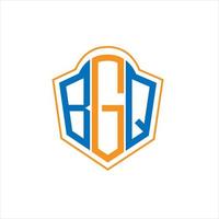 bgq abstract monogram schild logo ontwerp Aan wit achtergrond. bgq creatief initialen brief logo. vector