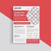 modern interieur folder brochure ontwerp, bedrijf Hoes grootte a4 sjabloon vector