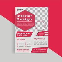 modern interieur folder brochure ontwerp, bedrijf Hoes grootte a4 sjabloon vector