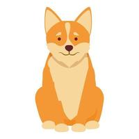 huisdier hond icoon tekenfilm vector. Koninklijk hoektand vector