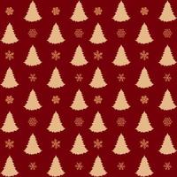 Kerstmis naadloos patroon met Spar boom en sneeuwvlokken vector
