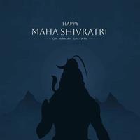 gelukkig maha shivaratri sociaal media post ontwerp vector