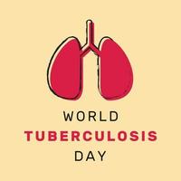 vector illustratie van wereld tuberculose dag maart 24. tb bewustzijn teken. medisch solidariteit dag concept