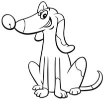 cartoon gevlekte hond kleurboekpagina vector