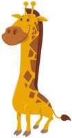 grappige giraffe dierlijk karakter cartoon afbeelding vector