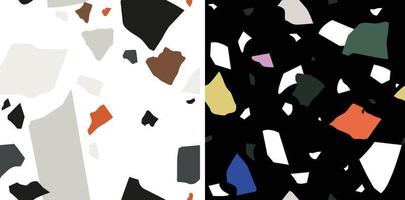 terrazzo naadloos patroon. knal kunst stijl. vector