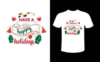 Kerstmis t-shirt ontwerp vrij vector