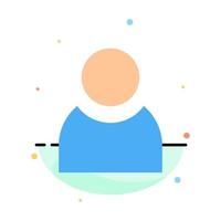 avatar gebruiker eenvoudig abstract vlak kleur icoon sjabloon vector