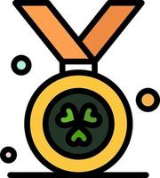 prijs medaille Ierland vlak kleur icoon vector icoon banier sjabloon
