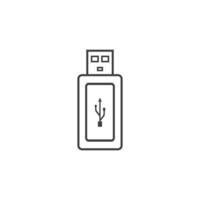 usb pictogram vector