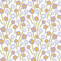 naadloos patroon met blauw en lila abstract bloemen Aan een wit achtergrond, vector.print vector