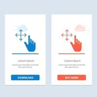 vinger gebaar houden blauw en rood downloaden en kopen nu web widget kaart sjabloon vector