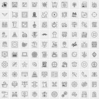 100 bedrijf pictogrammen voor web en afdrukken materiaal vector