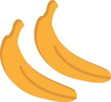 banaan voedsel fruit vlak kleur icoon vector icoon banier sjabloon