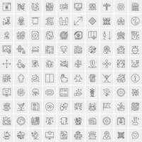 100 bedrijf pictogrammen voor web en afdrukken materiaal vector