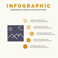 galerij beeld afbeelding Canada solide icoon infographics 5 stappen presentatie achtergrond vector