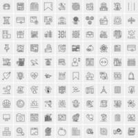 100 bedrijf pictogrammen voor web en afdrukken materiaal vector