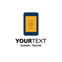 mobiel mail ID kaart telefoon bedrijf logo sjabloon vlak kleur vector