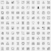 100 bedrijf pictogrammen voor web en afdrukken materiaal vector