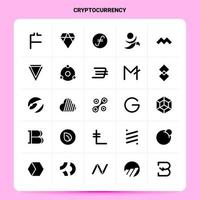 solide 25 cryptogeld icoon reeks vector glyph stijl ontwerp zwart pictogrammen reeks web en mobiel bedrijf ideeën ontwerp vector illustratie