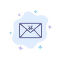 e-mail postvak IN mail blauw icoon Aan abstract wolk achtergrond vector