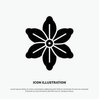 bloem bloemen natuur voorjaar solide glyph icoon vector