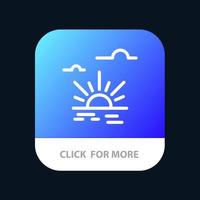 zon helderheid licht voorjaar mobiel app knop android en iOS lijn versie vector