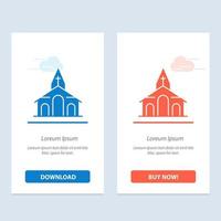 gebouw Kerstmis kerk voorjaar blauw en rood downloaden en kopen nu web widget kaart sjabloon vector