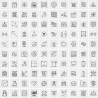 100 bedrijf pictogrammen voor web en afdrukken materiaal vector