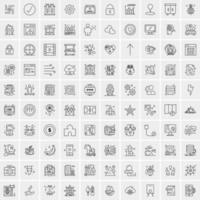 100 bedrijf pictogrammen voor web en afdrukken materiaal vector