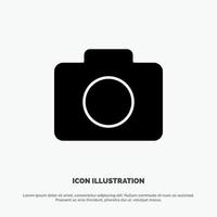 instagram camera beeld solide glyph icoon vector