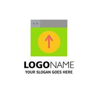 uploaden omhoog web ontwerp toepassing bedrijf logo sjabloon vlak kleur vector