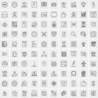 100 bedrijf pictogrammen voor web en afdrukken materiaal vector