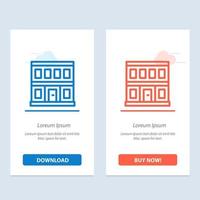 bouw deur huis gebouw blauw en rood downloaden en kopen nu web widget kaart sjabloon vector