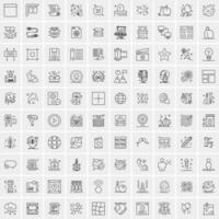 100 bedrijf pictogrammen voor web en afdrukken materiaal vector