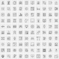 100 bedrijf pictogrammen voor web en afdrukken materiaal vector