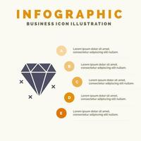 diamant sieraden infographics presentatie sjabloon 5 stappen presentatie vector